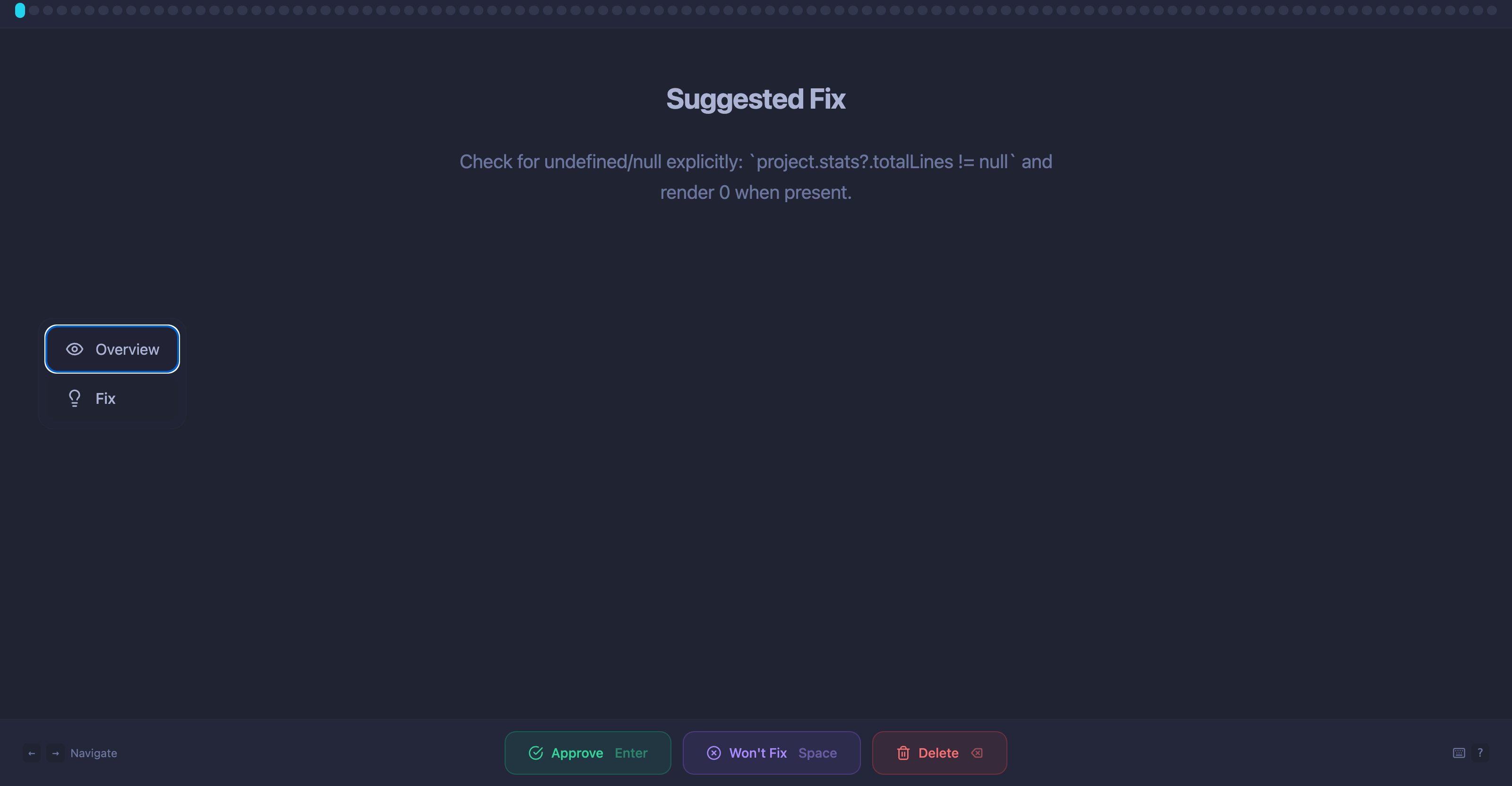 Impact tab showing affected code paths and risk assessment